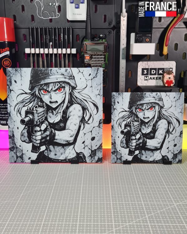 Girl Anime White Uzi – Hueforge