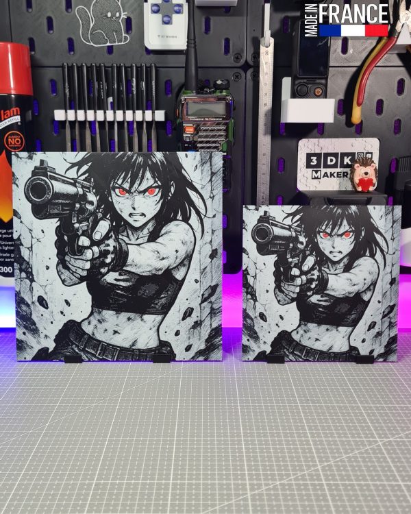 Girl Anime Revolver - Hueforge