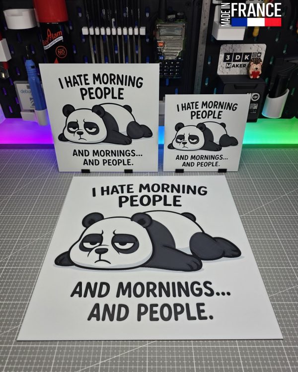 Grumpy Morning Panda - Hueforge