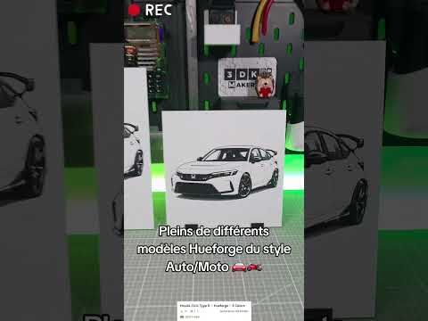 Modèles 3D Hueforge Auto Moto et Basketball imprimé en 3D #impression3d