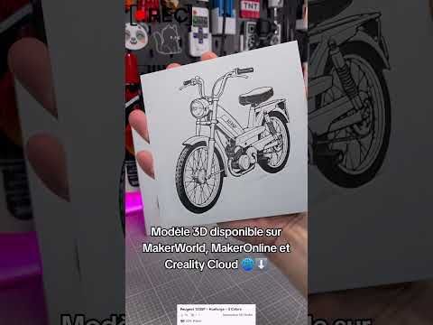 Hueforge Mobylette Peugeot 103SP sur la Bambulab A1